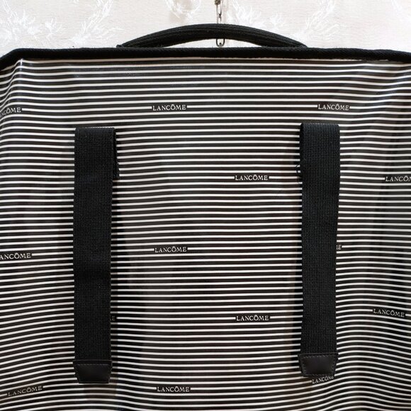 Vintage Lancôme Hanging Garment Bag Logo Stripe Travel Clothing Luggage Luxury - Picture 7 of 7